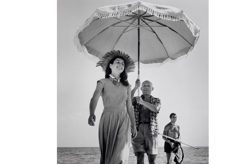 Pablo Picasso und Françoise Gilot, Golfe-Juan, Frankreich, August 1948 (Ausschnitt).