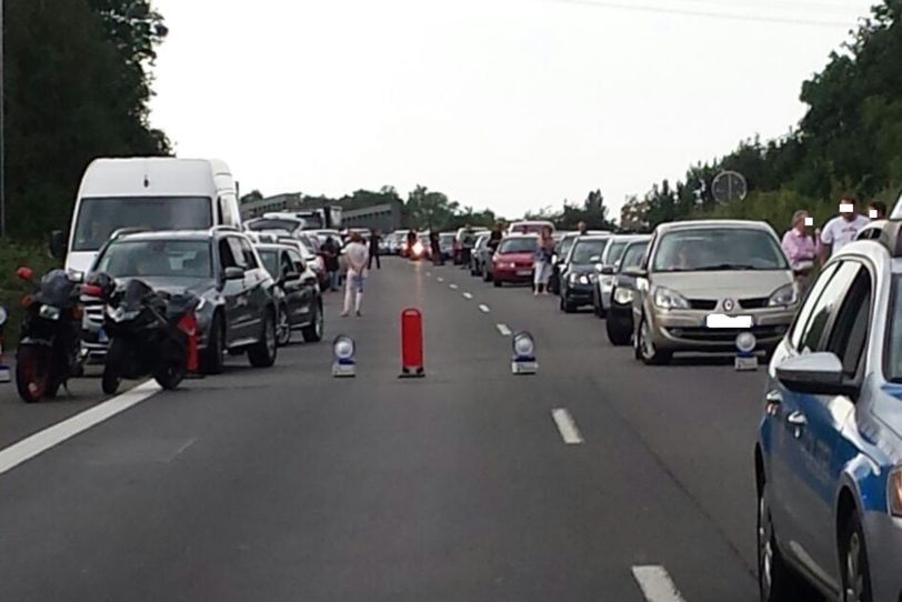 Unfall auf der BAB 43.
