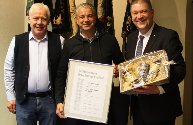 Detlef Haschek (Stv. Obermeister), Frank Baumgarten und Martin Klinger (Geschäftsführer).