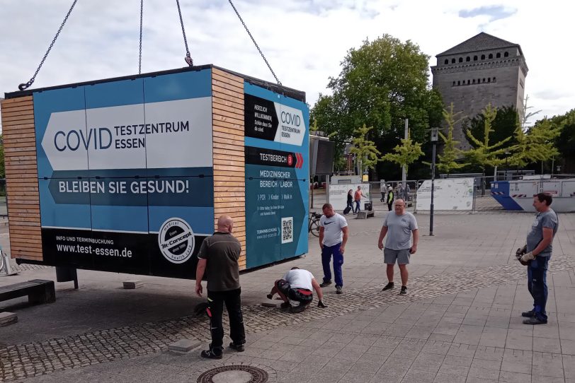 Das Covid-Testzentrum zieht vom Kirmesplatz zum Hauptbahnhof.