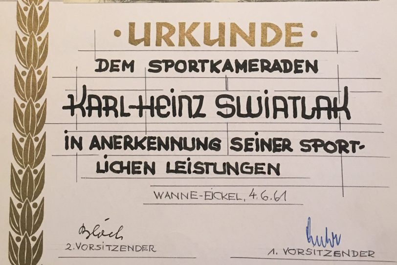 Karl-Heinz Swiatlak - ein Leben für den Sport.