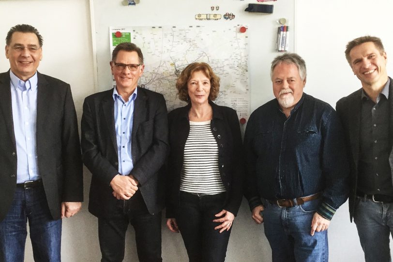 v.l. Udo Sobieski, Wolfgang Neige, Manuela Lukas, Volker Bleck und Dirk Person.