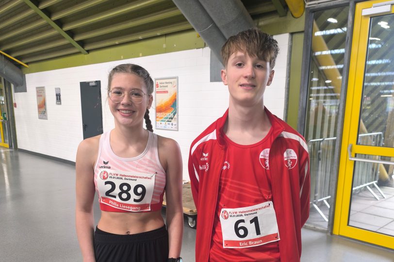 Philia Liesegang und Eric Braun überzeugen bei den Westfälischen Meisterschaften.