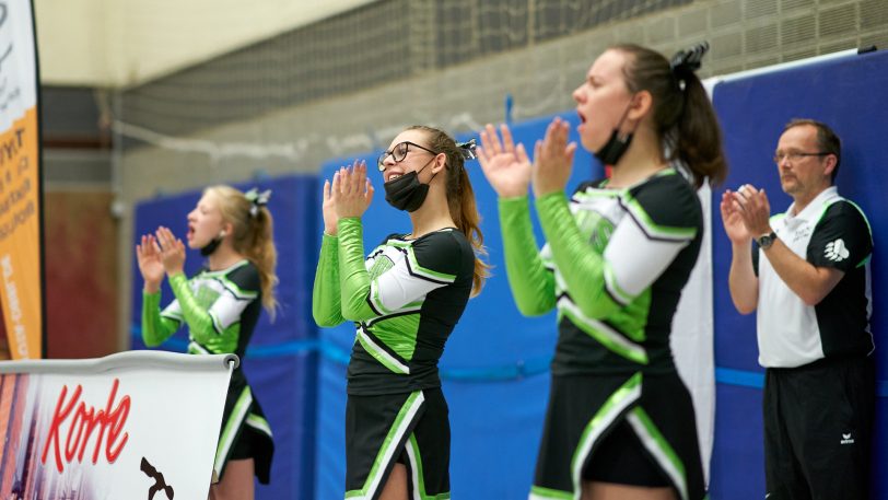 Die HTC-Damen gewinnen gegen die SNP BasCats USC Heidelberg am Sonntag (3.10.2021) mit 66:64. Cheerleader