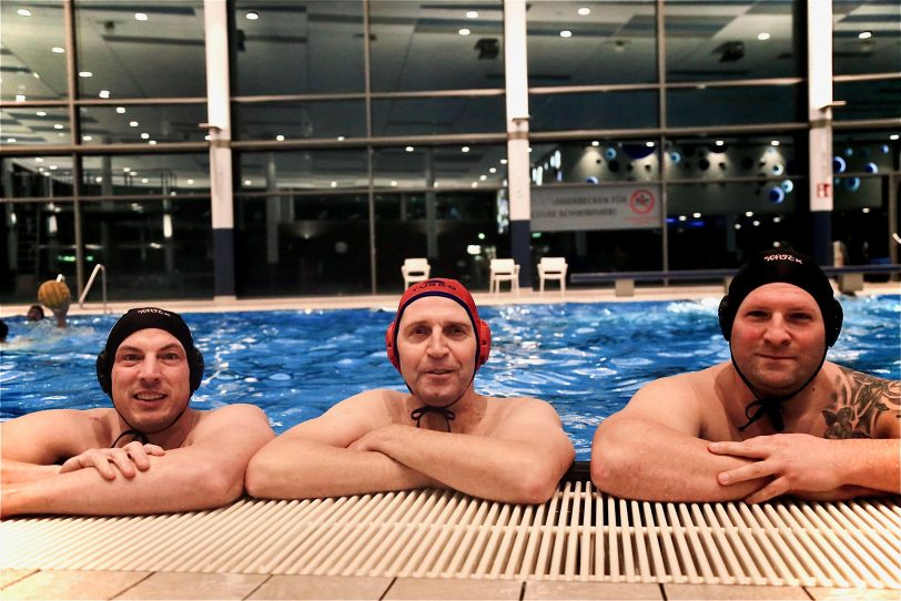 Verstätkung für die DSC Wasserballer: v.l. Christian Wöllke, Martin Hopmann und Mike Lysiak.