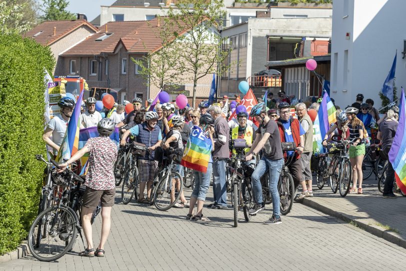 Deutlich mehr Teilnehmer als in den Vorjahren waren mit dem Rad unterwegs.