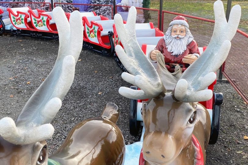 Der Weihnachtszauber 2022 im Aufbau.