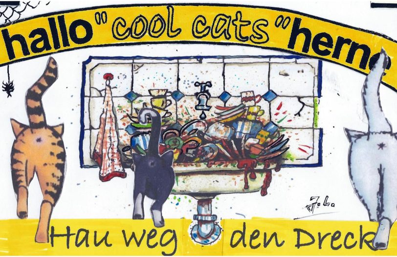 Cool Cats ärgern sich über den Dreck vom Nachbarn.