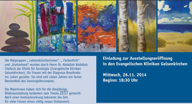 Flyer Ausstellungseröffnung Brustzentrum Ruhrgebiet