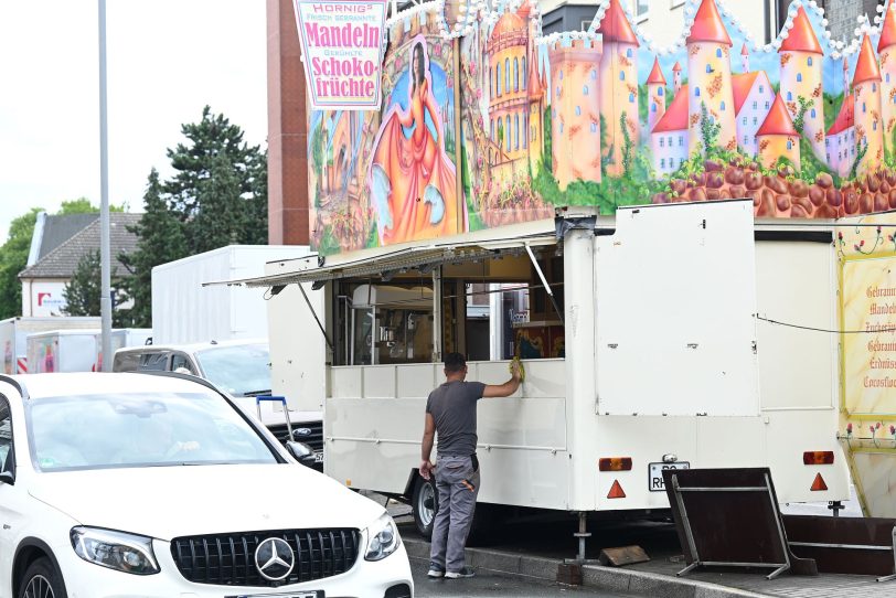 Impressionen vom Aufbau der 538. Cranger Kirmes vom 01.08.2022.