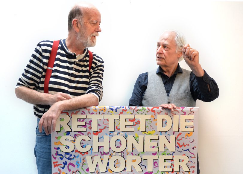 v.l. Jörg Lippmeyer und Wolfgang Hülk – zwei Ur-Wanner Künstler – trafen sich im Mai 2025 in der Redaktion, um ihre Zusammenarbeit zu aktivieren.