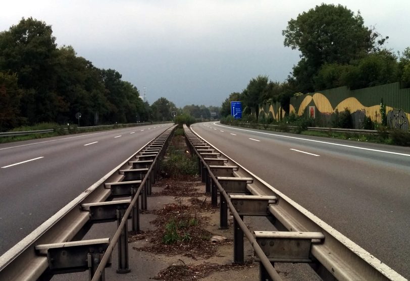 Die stillgelegte Autobahn 43.