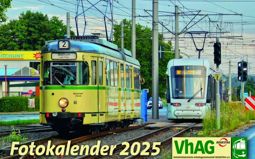Der Bogestra-Fotokalender 2025 für Straßenbahnen ist nun erhältlich.