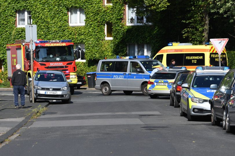 Explosion eines Kleintransporters an der GFS Brockenhaus 1