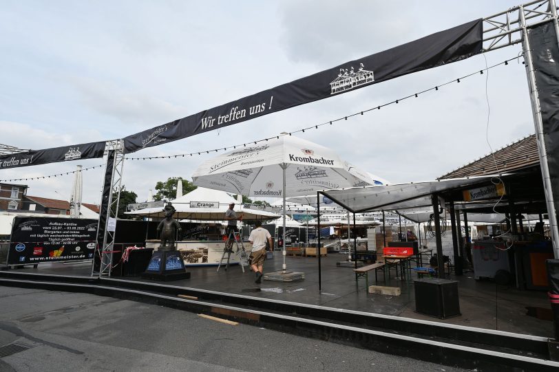 Aufbau der Cranger Kirmes 2022 - Stand 22.07.2022