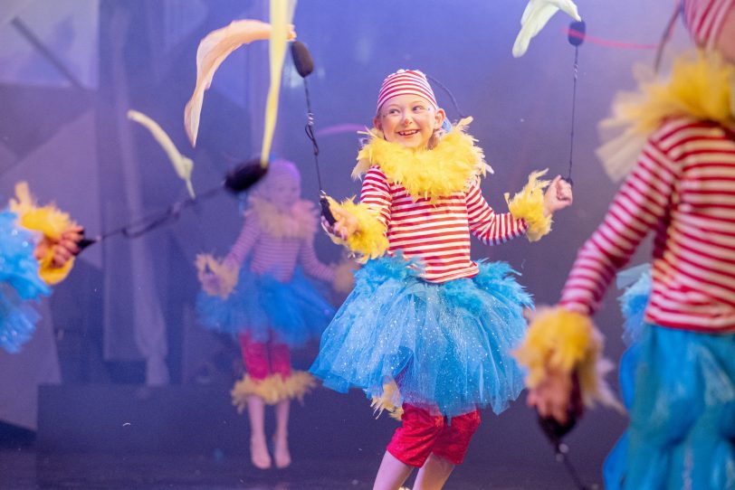 „Kuriosum“: Öffentliche Generalprobe beim Familiencircus Schnick-Schnack in Herne (NW), am Sonntag (16.06.2019).