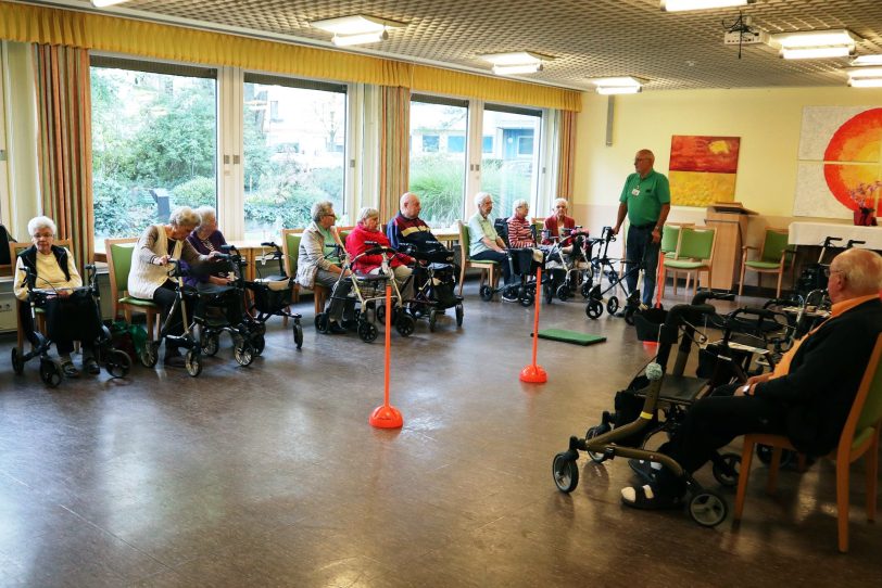 Rollatoren-Training.