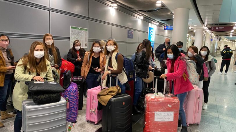 Nach langem Flug: Glückliche Ankunft in Düsseldorf.