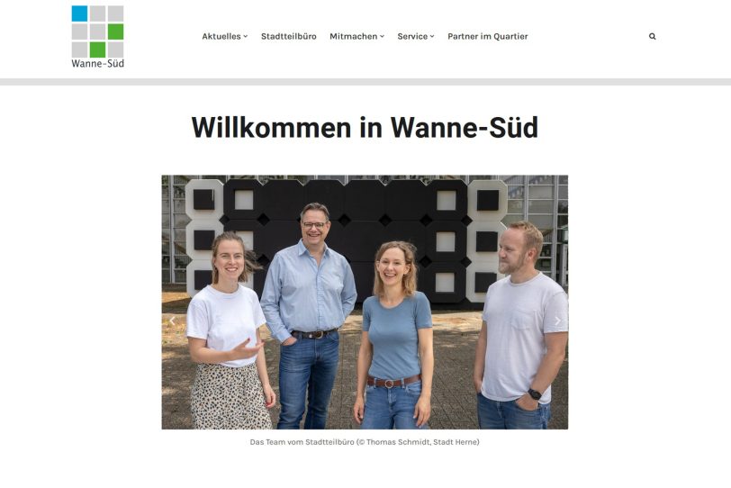 Die neue Homepage vom Projekt Soziale Stadt Wanne-Süd ist online abrufbar.