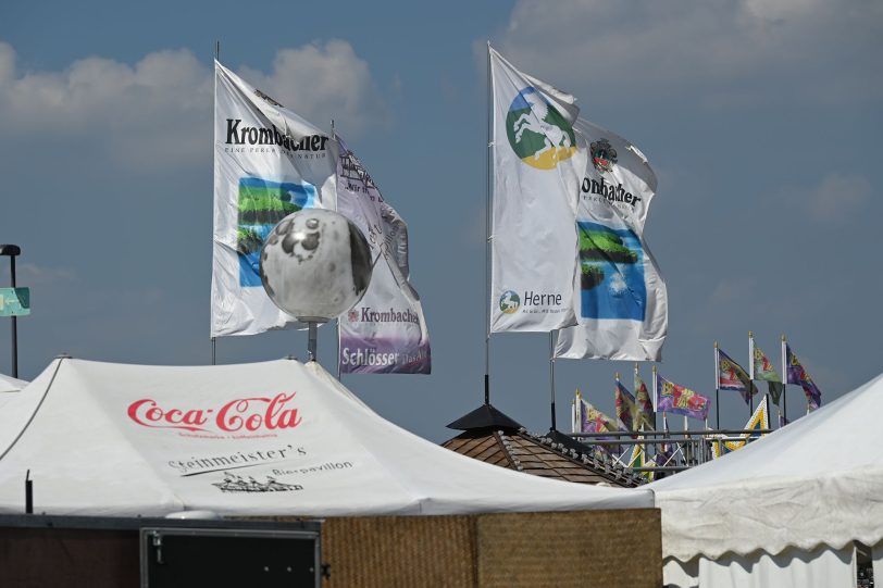 Aufbau der Cranger Kirmes 2022 - Stand 24.07.2022