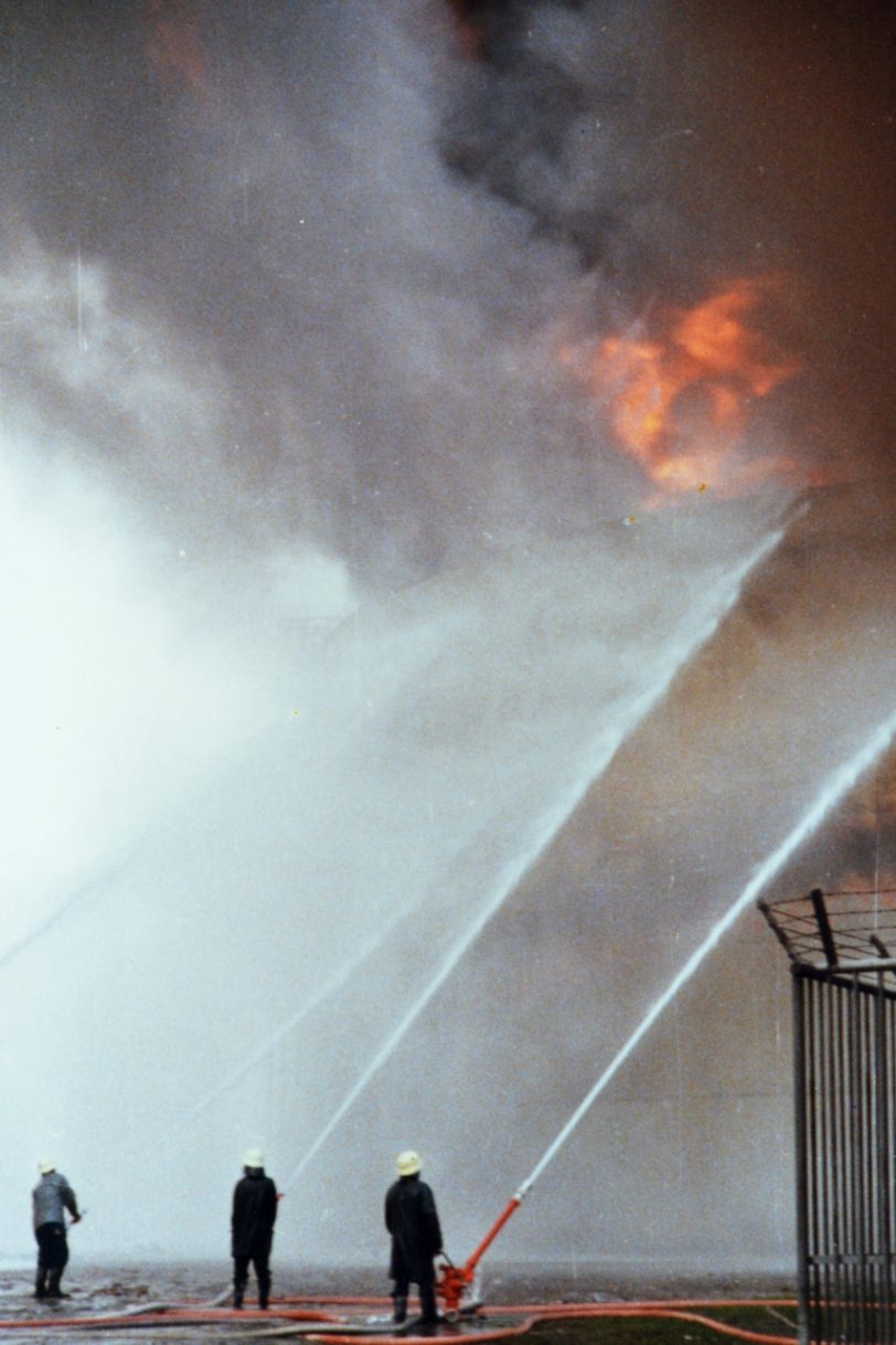 Der Großbrand am 5. und 6. August 1984 bei den Chemischen Werken Hüls an der Shamrockstraße.