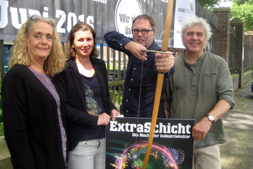 v.l. Bärbel König-Bargel, Melanie Kemner (Ruhrtourismus), Michael Lagers, Christian Strüder.