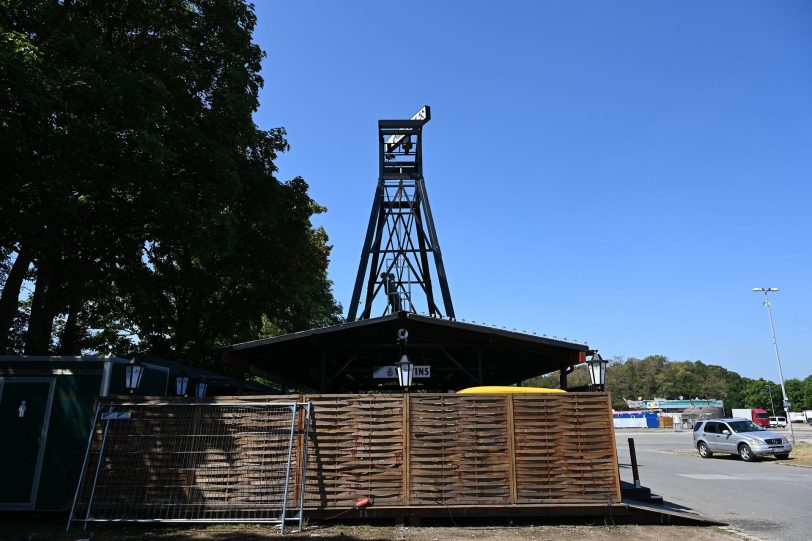 Aufbau der Cranger Kirmes 2022 - Stand 24.07.2022