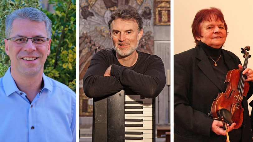 (v.li.) Dr. Siegbert Gatawis, Wolfgang Flunkert und Gisela Röbbelen.