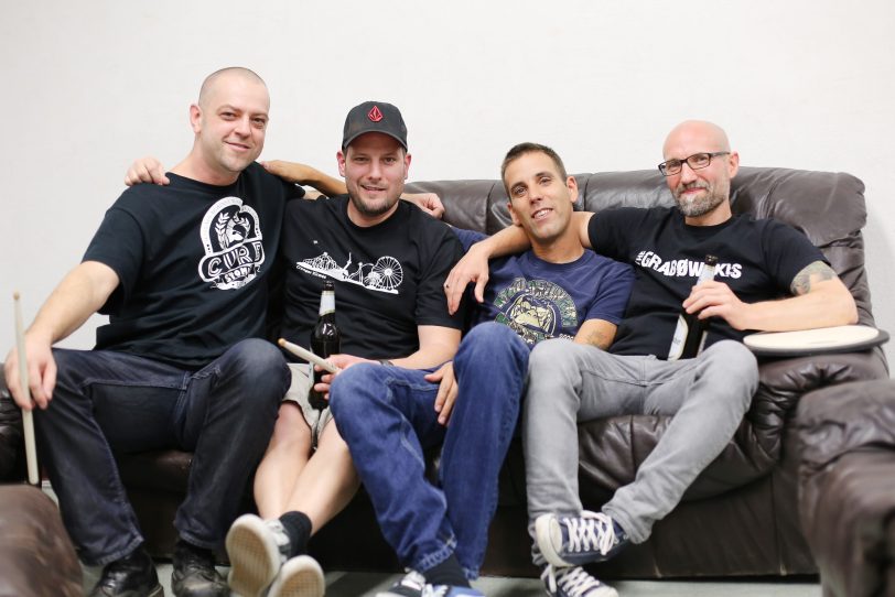 v.l.: Patrick Ochnio (Gitarre), Marco Scharf (Schlagzeug), Bernd Schreiber (Bass), Malte Arends (Gesang).