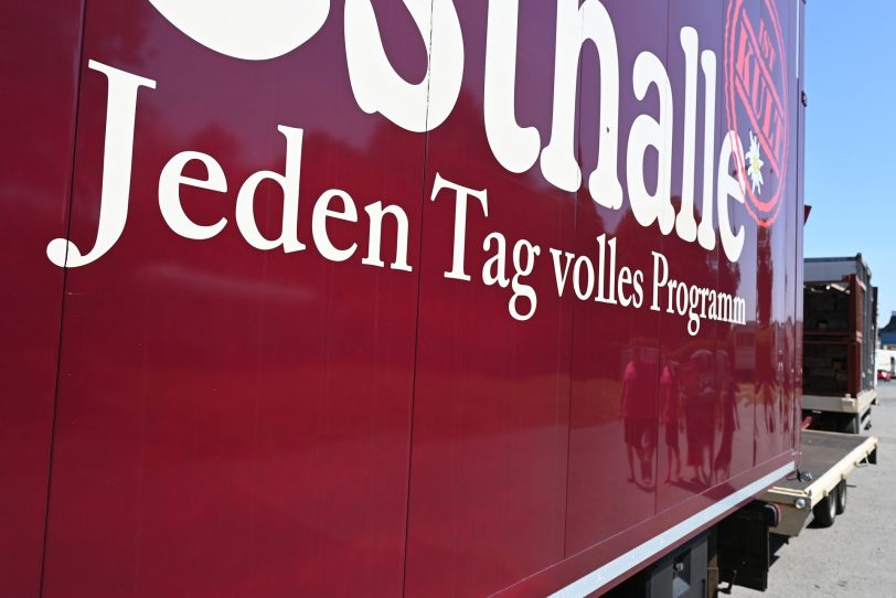 Aufbau der Cranger Kirmes 2022 - Stand 24.07.2022