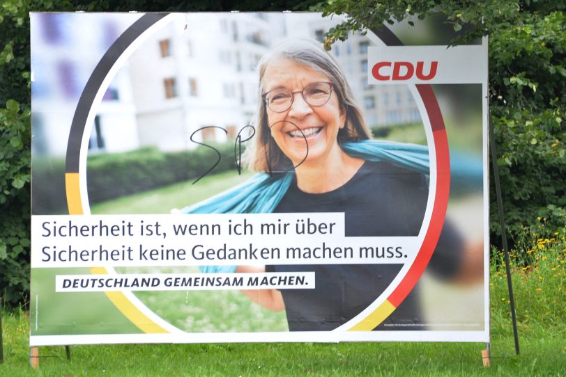 Wahlplakate zur Bundestagswahl 2021.