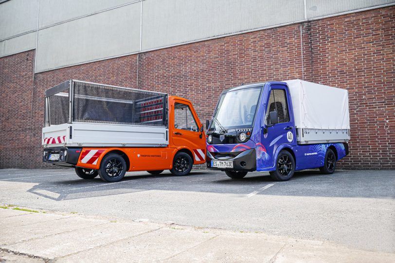 Neuer Flächenreinigungs- und Desinfektionsaufbau für den Tropos ABLE Elektrotransporter.