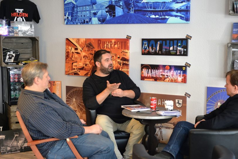 Beim Pressegespräch: v.l. Sven Gabbert, Thorsten Spangler und Patrick Mammen