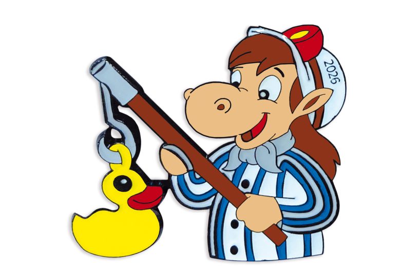 Der Cranger Kirmes Fritz Pin für das Jahr 2026.