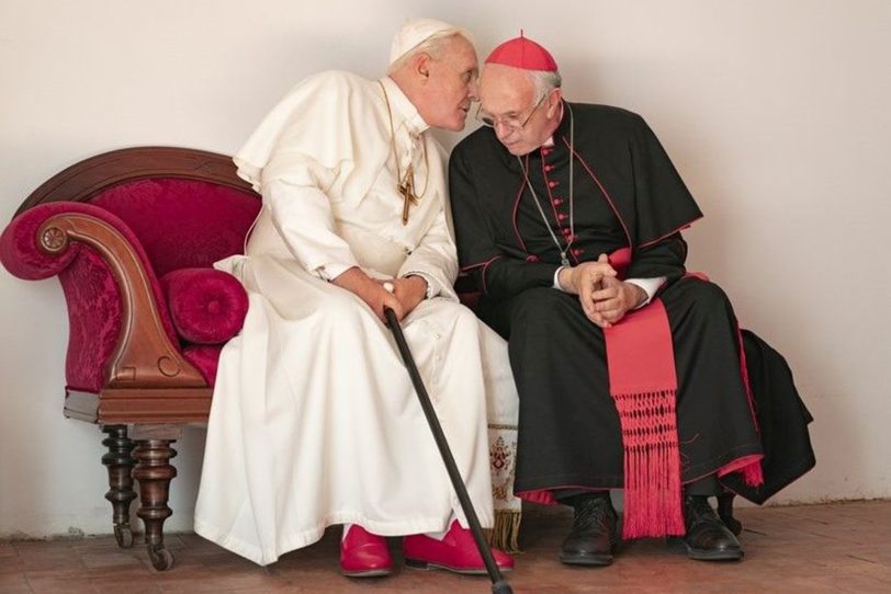 Anthony Hopkins und Jonathan Pryce in: Die zwei Päpste.