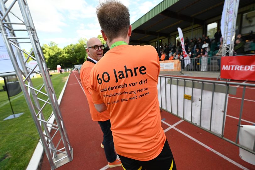 Die Läufer beim Zieleinlauf.
