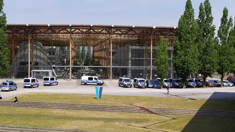 Polizeisuche an der Mont-Cenis-Akademie.