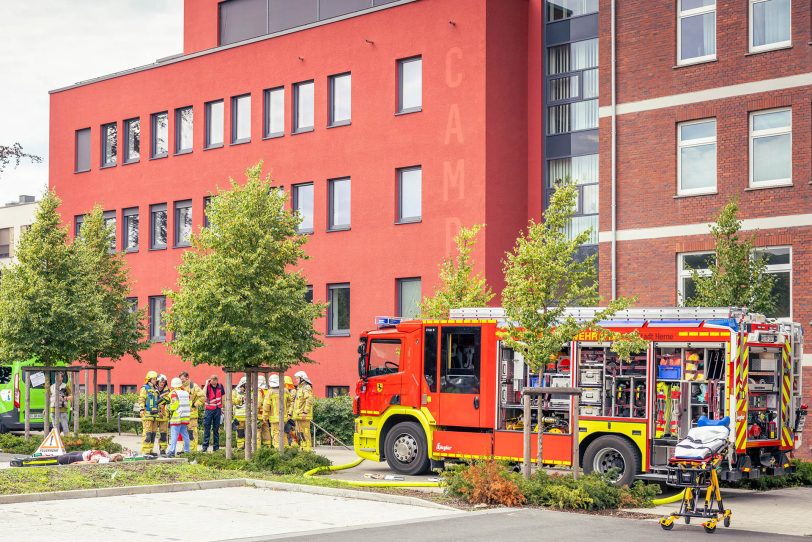Der Campus der St. Elisabeth-Gruppe war der Ort der Notfallübung.