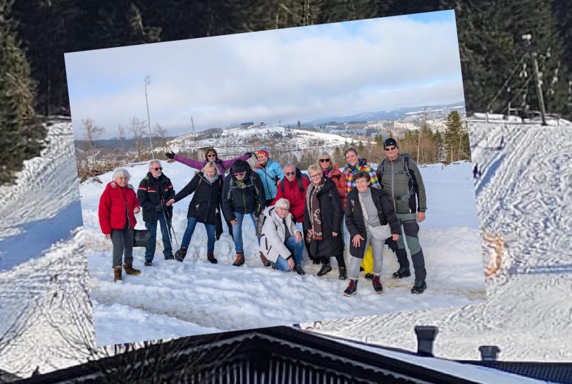Collage mit Teilnehmern des Skiklubs Wanne-Eickel im Februar 2026 im Hochsauerland.
