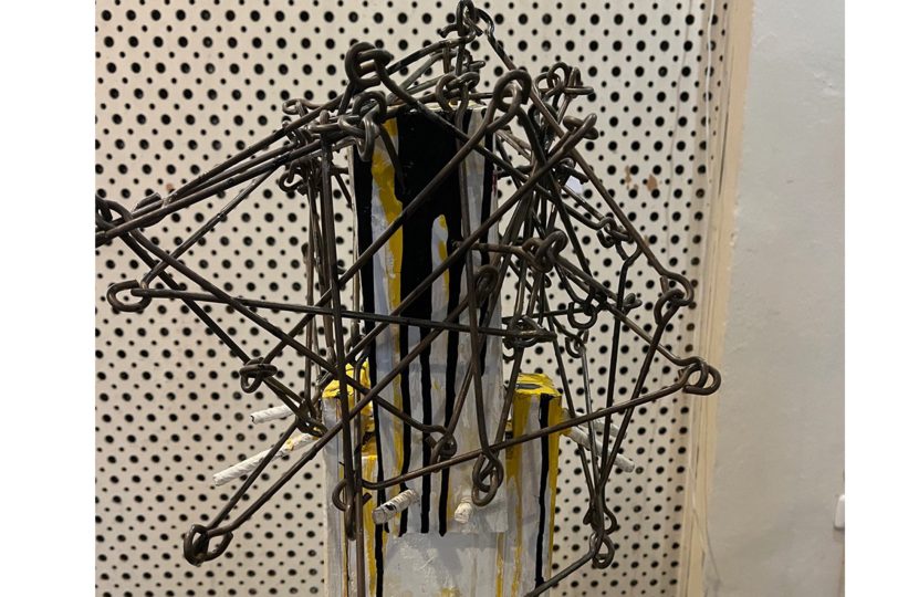 Teil einer dreiteiligen Installation des Düsseldorfer Künstlers Werner Krause: Ich sehe die Menschen wie Bäume.