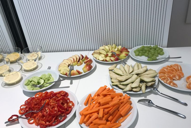 Auch Obst und Gemüse darf beim Mittagstisch nicht fehlen.