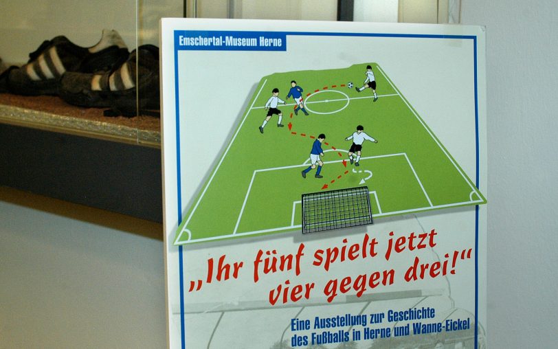 Ausstellung zur Herner Fußball-Geschichte.