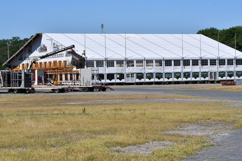 Impressionen vom Aufbau der 535. Cranger Kirmes 2019