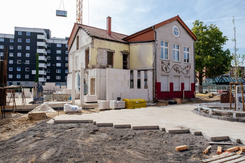 Grundsteinlegung Gemeindehaus Kreuzkirche.