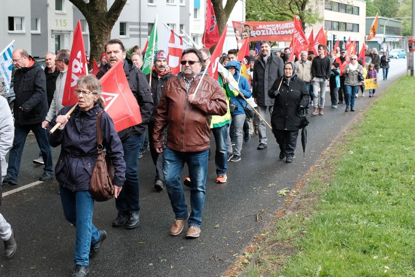 Demonstrations-Zug zum 1. Mai 2018 in Herne.