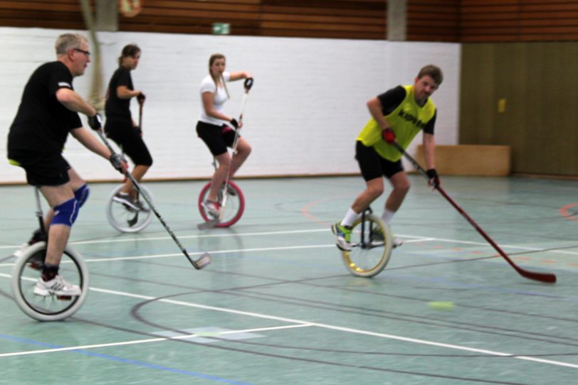 Die BTC-Einradhockey Abteilung sucht Nachwuchs.