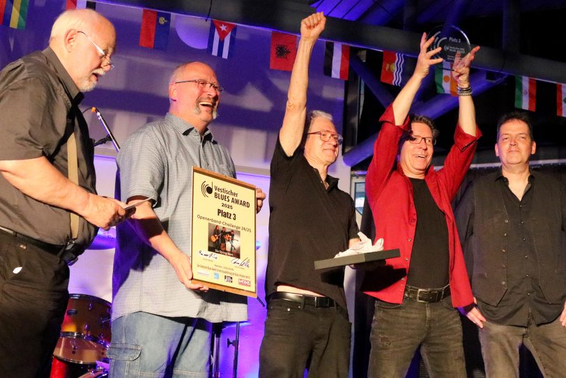 Die Herner „Six-String-Men“ sichern sich beim „Vestischen Blues Award 2024/25“ den 3. Platz.