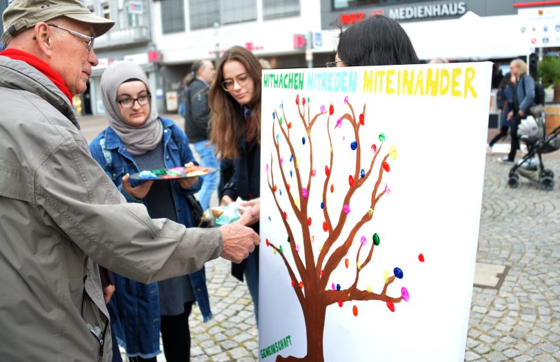 Gegen-Veranstaltungen am 1.10.2019 gegen die Spaziergänge der sogenannten Besorgten Bürger in der Herner Innenstadt.