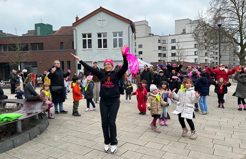 One billion rising fand statt: Traditionell wird immer am Valentinstag mit weltweiten Tanz-Flashmobs auf Gewalt gegen Frauen und Mädchen aufmerksam gemacht.