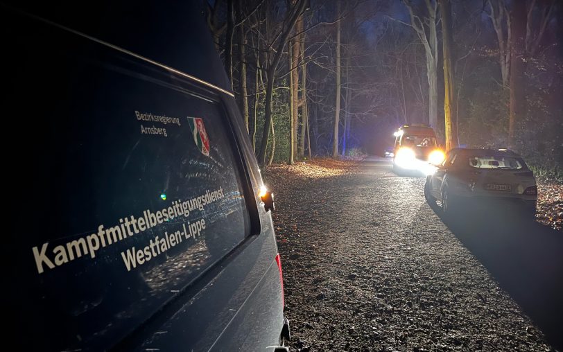 Der Kampfmittelräumdienst rückte an und sicherte die Bombe zügig.